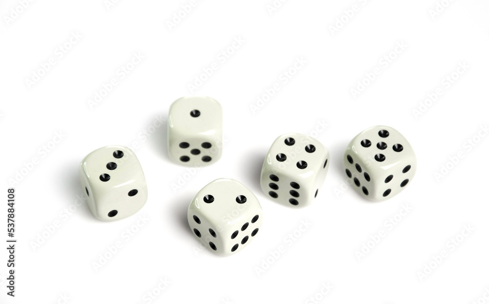 Dice isolated on white background Dice isolated on white background