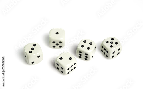 Dice isolated on white background 