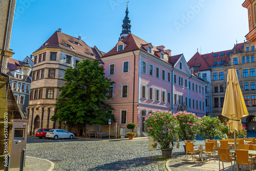 Medieval  historical center in Gorlitz city,Saxony. Germany. photo