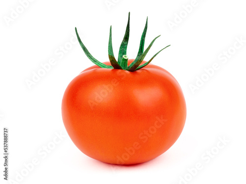 Ripe red tomato on a white isolated background © Aleksei