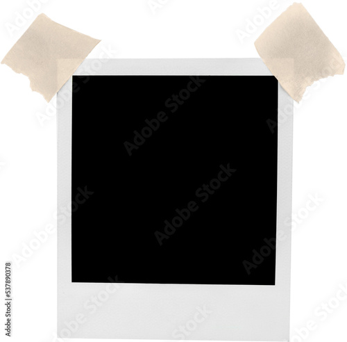 Blank Polaroid Frame with Adhesive Tape - Isolated photo