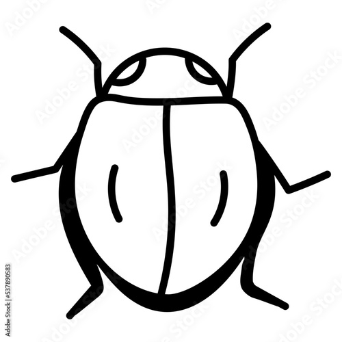 Look at this bug hand drawn icon 
