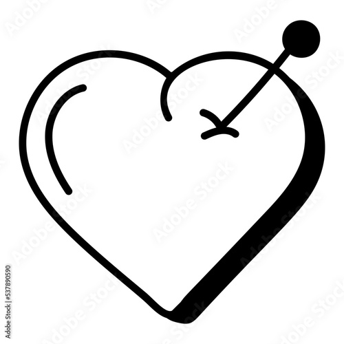 Check out doodle icon of voodoo heart 
