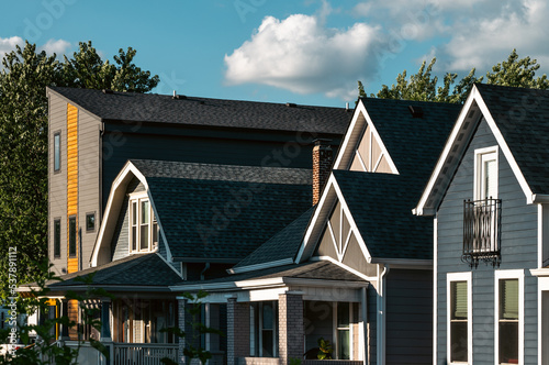 Indianapolis, Indiana, United States - July 12th, 2022: A view of a gentrifying street in Fountain Square.