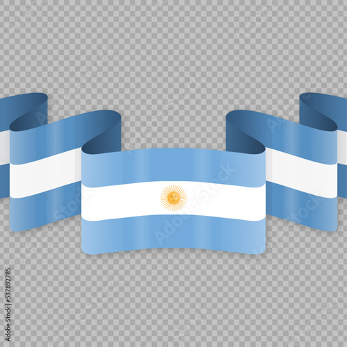 Vector illustration of Argentina flag on empty background