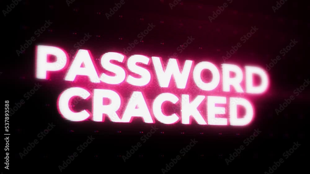 .PASSWORD CRACKED Warning Alert Error Message flashing on Screen, Computer system crash. concept of .PASSWORD CRACKED Warning Alert Error Message flashing on Screen, Computer system crash. concept of