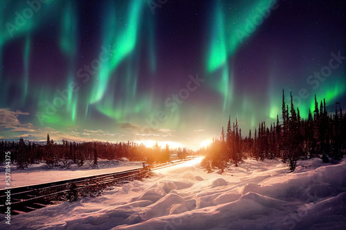 the Aurora Winter train 