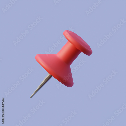 Universal icon. Pin. Consolidation, note, attention, important. 3d render 