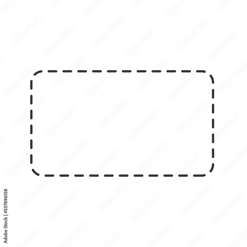 Scissor and coupon, cut template and dashed line Scissor and coupon, cut template and dashed line