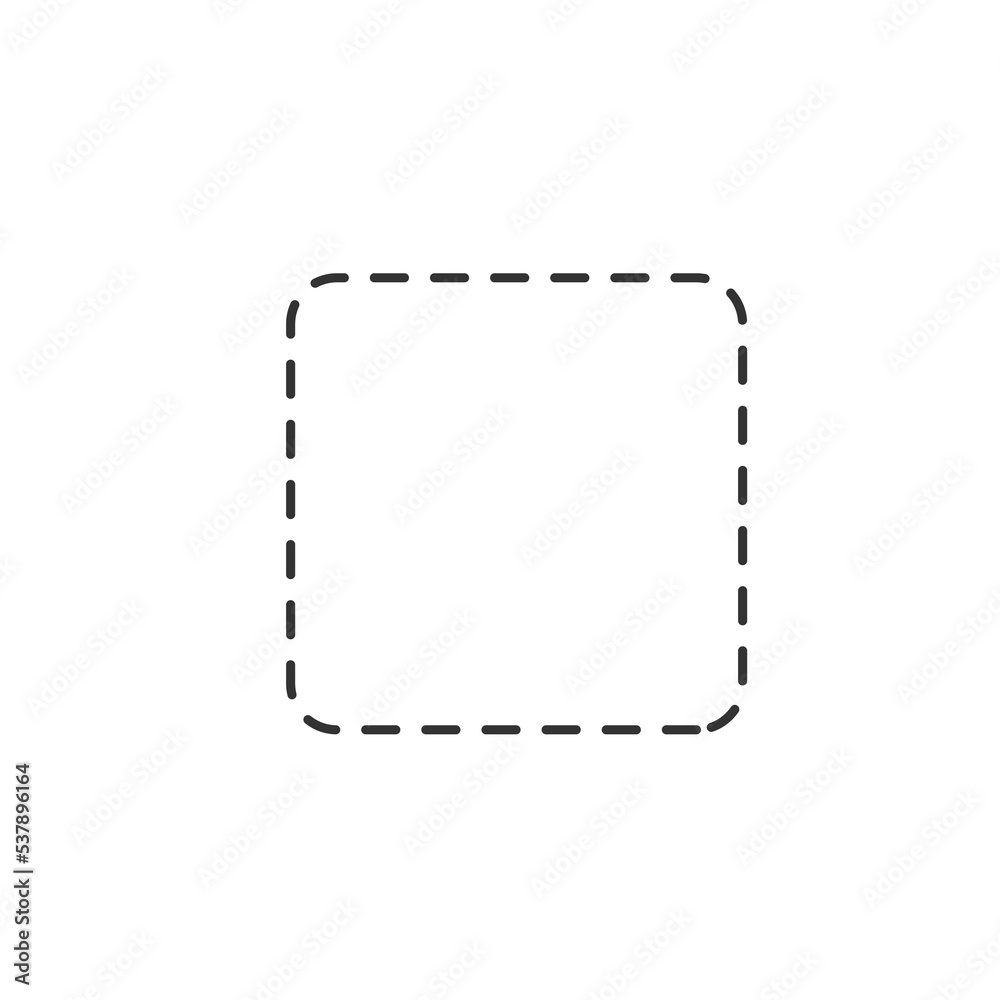 Scissor and coupon, cut template and dashed line Scissor and coupon, cut template and dashed line