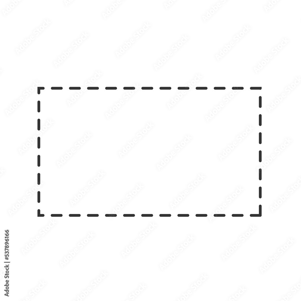 Scissor and coupon, cut template and dashed line Scissor and coupon, cut template and dashed line