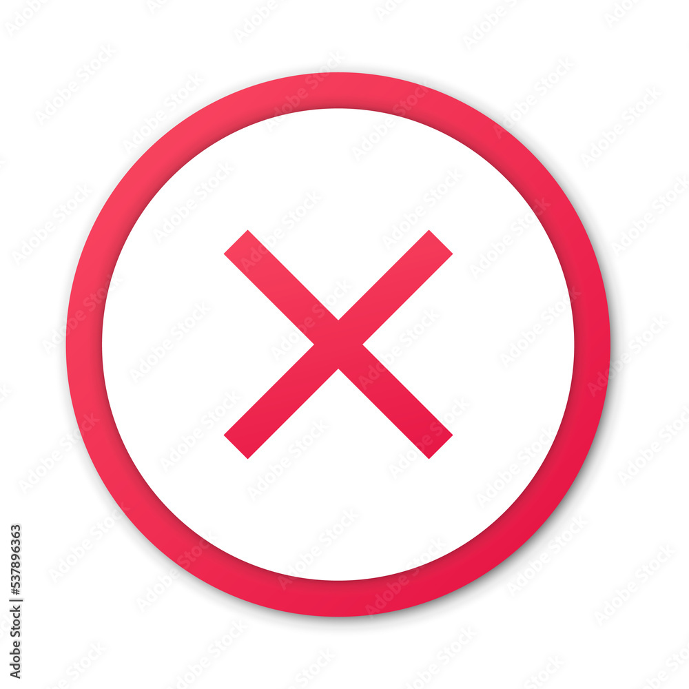 Fototapeta premium Cancel mark icon. False sign.No symbol