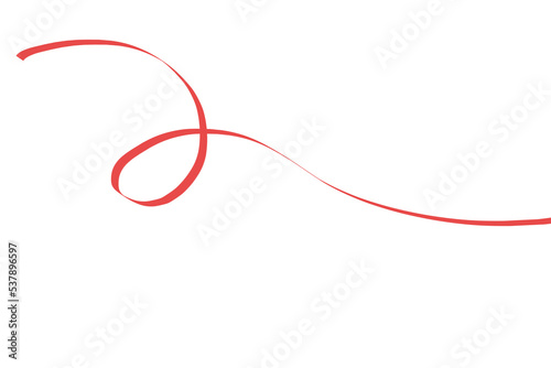 red ribbon isolated