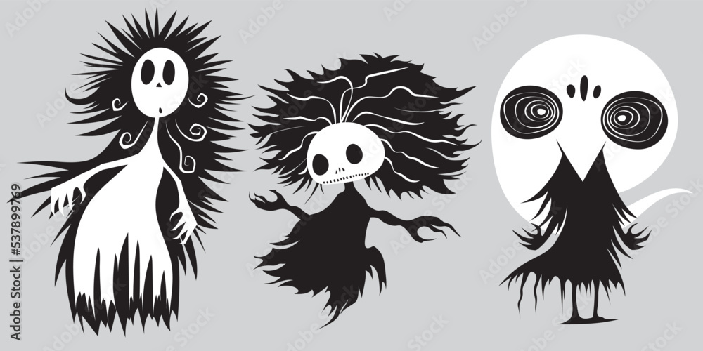 Halloween ghosts set Halloween ghosts set