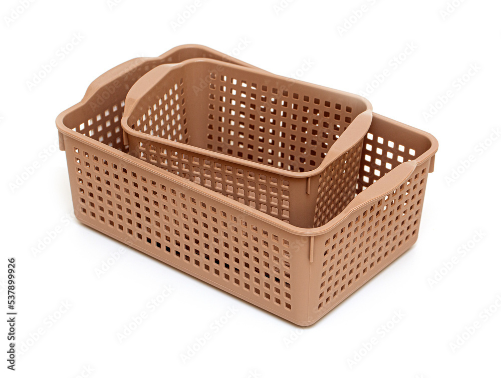 plastic baskets isolated plastic baskets isolated
