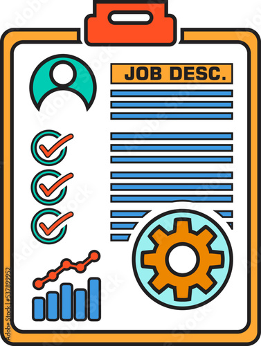 Job Description for human resource vector illustration