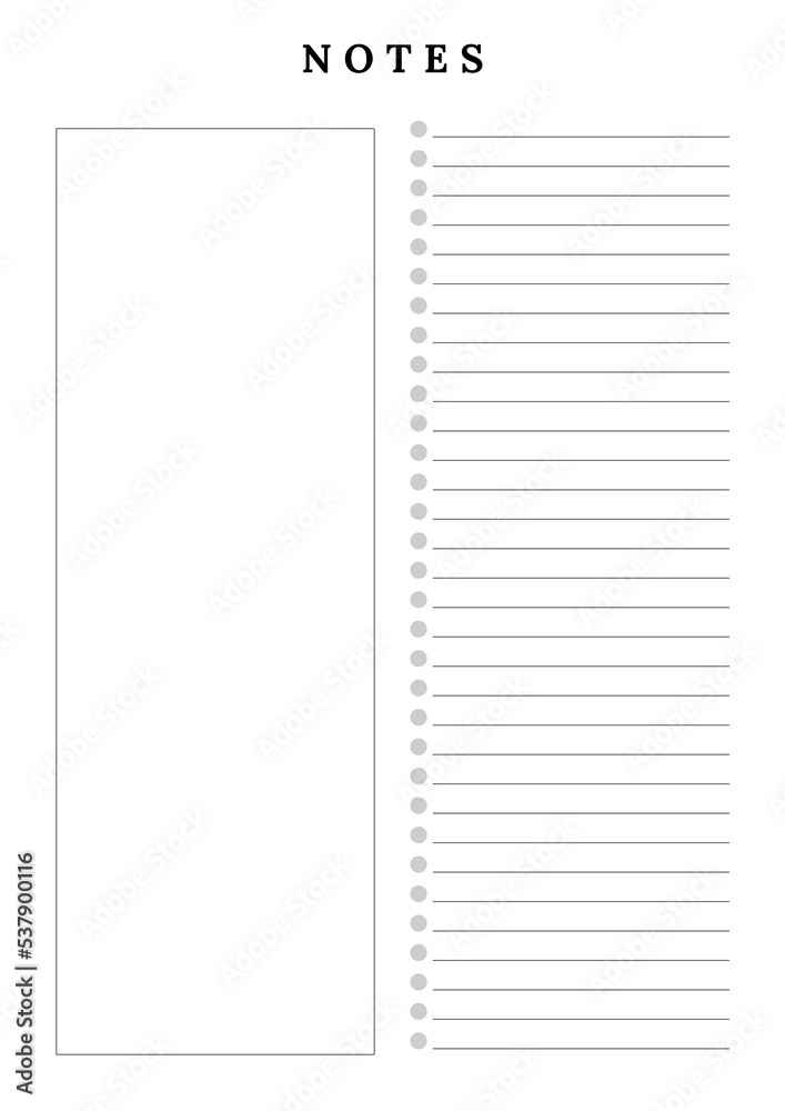 Notes Pages Printable, Writing Paper, Blank Notes, Study Note Template, Lecture Notes Notes Pages Printable, Writing Paper, Blank Notes, Study Note Template, Lecture Notes