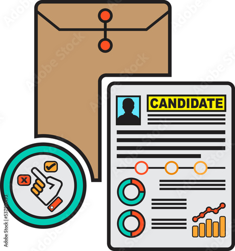 Candidate or Employee Candidate for human resource vector illustration