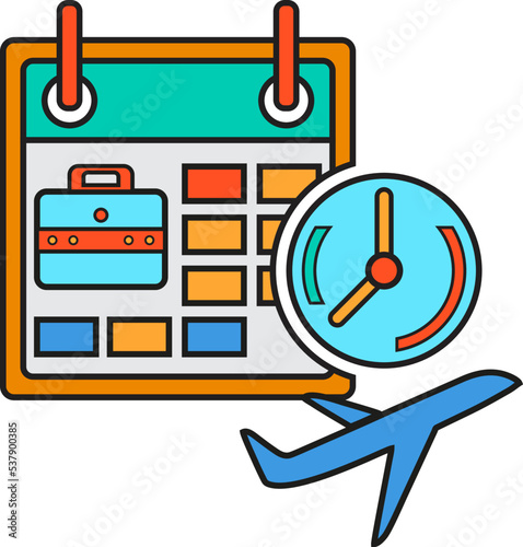 Leave or On leave aka personnel leave vector illustration
