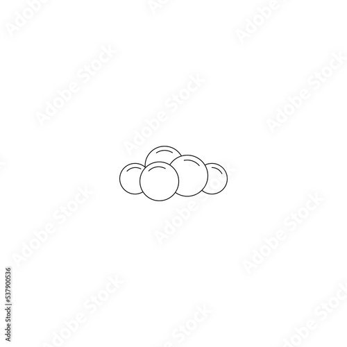 Bubbles icon vector eps 10 isolated on white background, geometric shapes. Illustration.