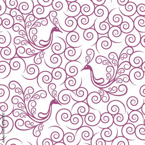 Seamless patterns, Set of floral design elements. Beautiful for print textile and background. Vector illustration