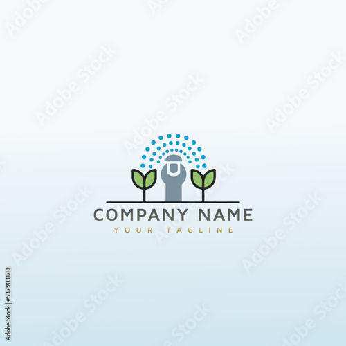 Sprinkler Repairing vector logo design