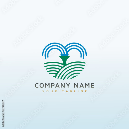 Sprinkler Repairing vector logo design