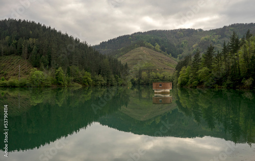 Aixola lake in Basque Country, Spain