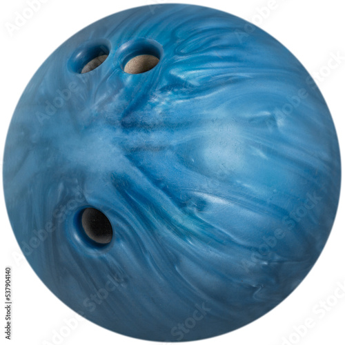 Blue Bowling Ball - Isolated photo