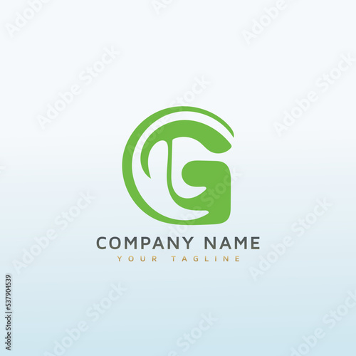 Green e Commerce store vector logo