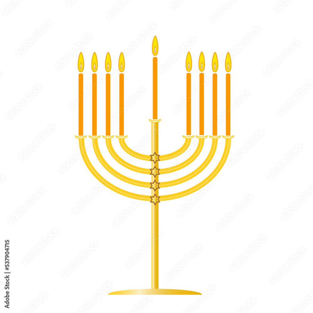 Menorah vector image happy hanukkah judaism religious holidays hebrew