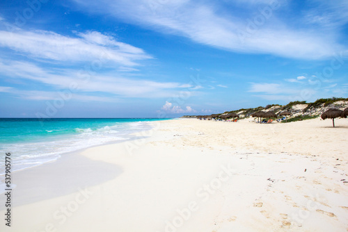 beach with sky and clouds