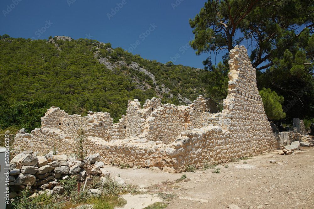 Olympus Ancient City in Kumluca, Antalya, Turkiye