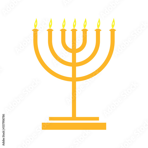 Menorah icon. Flat illustration of menorah vector for web design