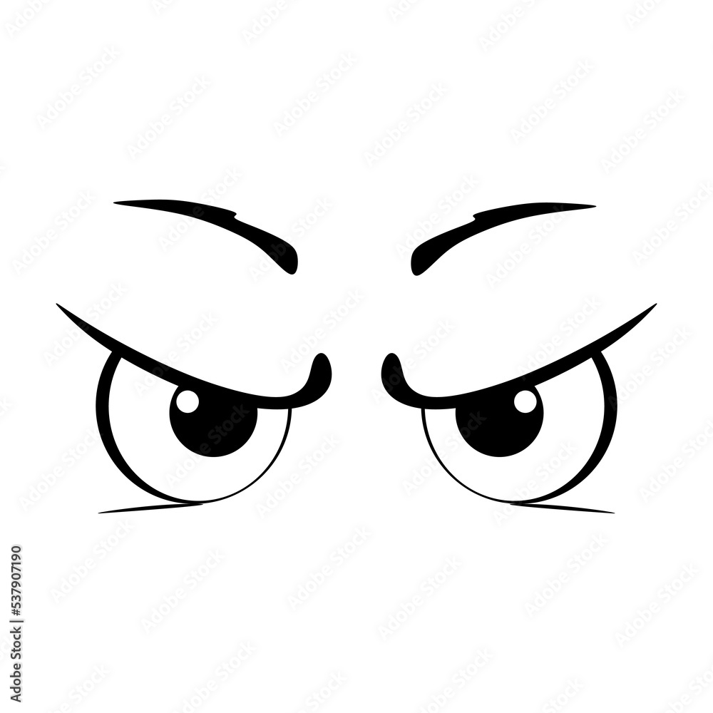 Cartoon Evil eyes isolated on white background. Evil eyes illustration design. vector eps10 Cartoon Evil eyes isolated on white background. Evil eyes illustration design. vector eps10