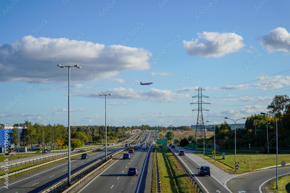aircraft over the highway