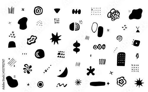 abstract sign and symbol collection , vector background design element 