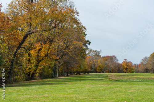 Autumn landscape in Bucks County, Pennsylvania, USA