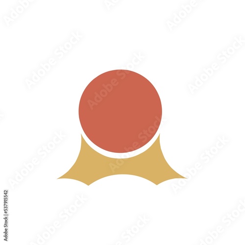 Simple logo ball and crown 