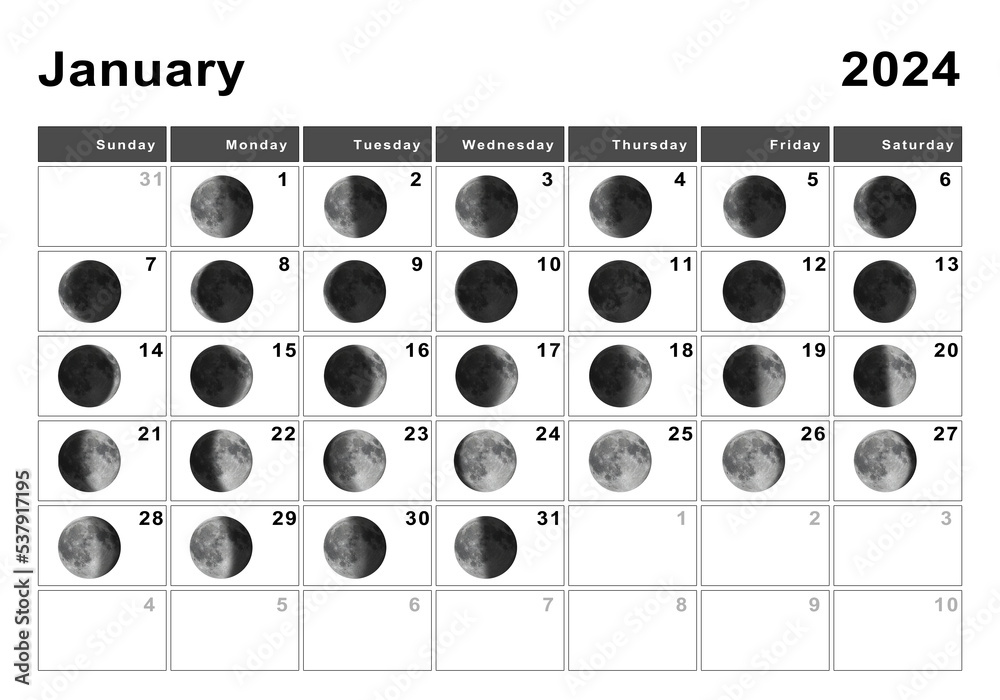 Луна в феврале 2024 г