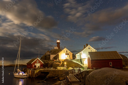Svenner lighthouse on the coast of Norway photo