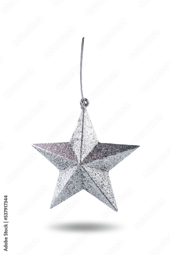 Christmas tree decoration, such as a ball, a star on a white isolated background Christmas tree decoration, such as a ball, a star on a white isolated background