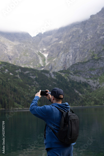 photographer in the mountains
