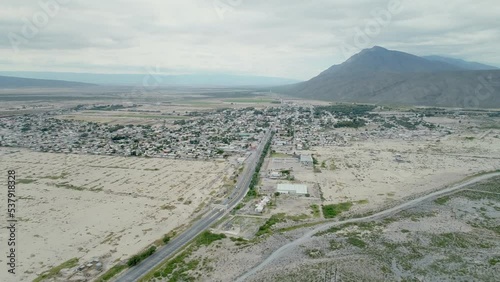 Aerial View of the Magical Town of Cuatro Cienegas in Coahuila, Mexico  photo