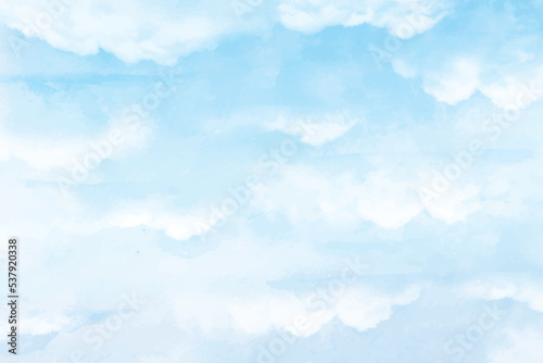 hand painted watercolor pastel sky background vector design illustration