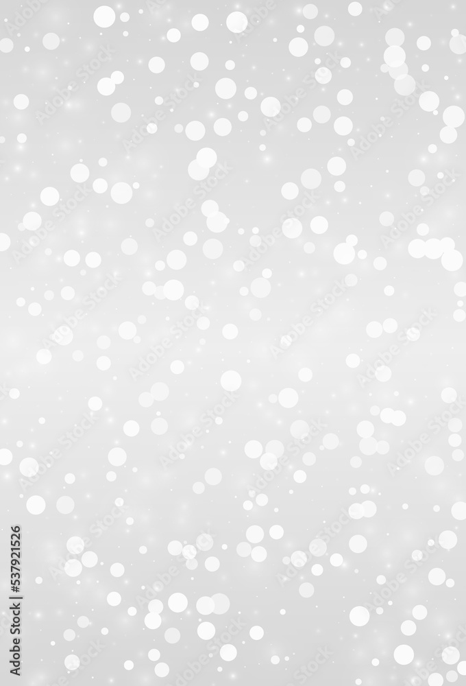 Silver Snowfall Vector Grey Background. Xmas Snow