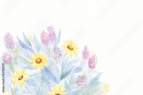 hand painted watercolor nature background vector design illustration