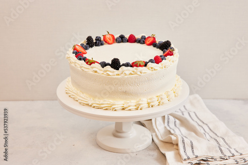 Berries and Cream Cake photo