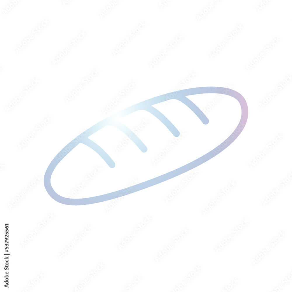 Bread icon 3D design template Bread icon 3D design template