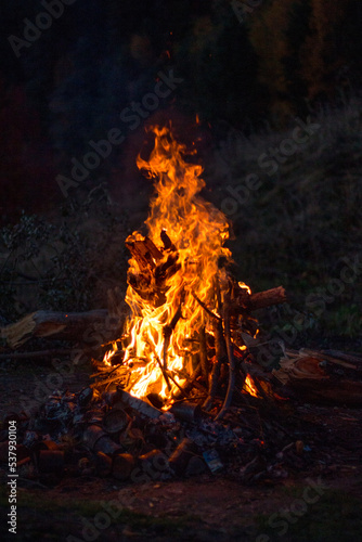 Autumn bonfire photo